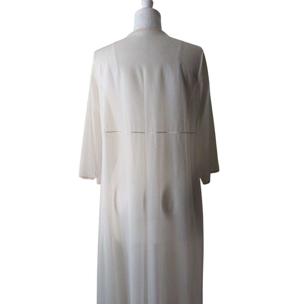 Kayser Vintage Long Lace Trim Peignoir Robe - Picture 5 of 11